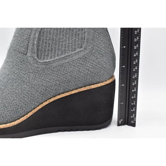 Sofft Womens Size 9 Eiley Grey Knit Water Resistant Platform Wedge Boots - Picture 7 of 9